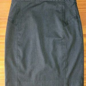 Express DS Black Pin Striped Pencil Skirt (8)